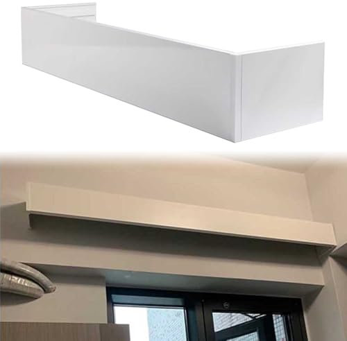 Verdunkelungsvorhang-Volant-Box für Fenster, Decken-/Wandmontage, dekorative Gardinenstangenabdeckung, keine Spuren, 1–6 m Länge, stilvoller Querbehang (300 cm)