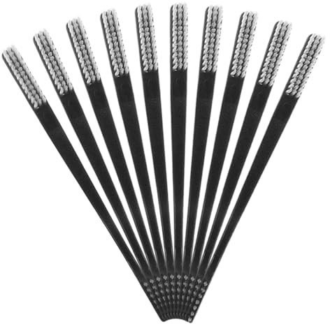 ERINGOGO 10pièces Lot de Petite Brosse De Nettoyage pour Surfaces Métalliques Et Détails avec Double Fonction Et Tête Précise pour Zones Difficiles Accès