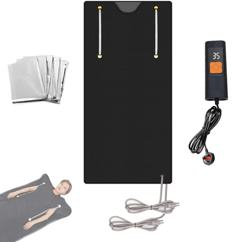 Infrared Sauna Blanket, 730W Portable Sauna with Timer & Remote, 75℃ Max Temp, Waterproof Heating Blanket for Detox & Weight Loss, Ideal for Home Sauna Use, Includes Carry Bag