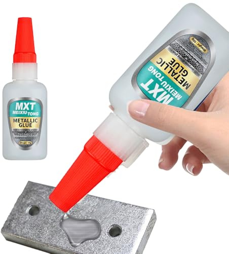 Colle Métal Extra Forte,Colle pour Métaux,50g Colla pour Métal,Super Glue Extra Forte pour Métals,Colla Métals Transparente Instantanée,pour Acier Inoxydable,Alliage D'aluminium,Bijoux,Artisanat DIY