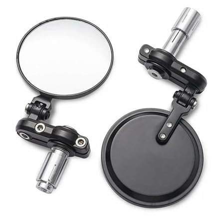Specchietti Moto Specchietto Retrovisore Per Moto Da 22 Mm Gabbia Per Roll Bar Rotonda Rotazione Universale A 360° Accessori Per Moto Estremità L Manubrio Specchietti Laterali Moto