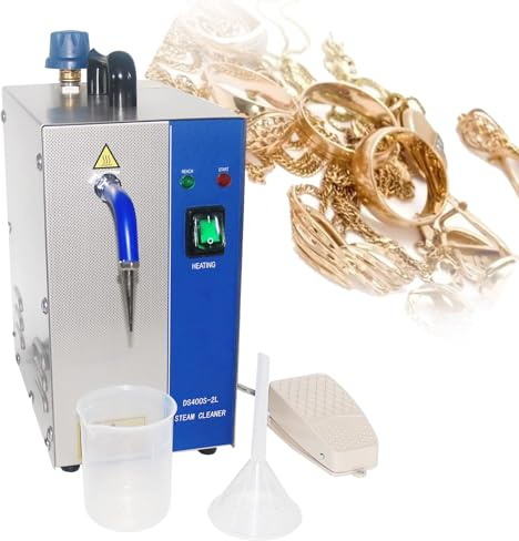 XNZJHPP Máquina limpiadora de Vapor de joyería Profesional 2L / 4L Vapor Joyería Plata Oro Equipo de Limpieza Adecuado para joyerías Estudios, 2L (2L)