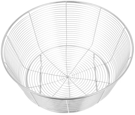 DECORNIJIA Cesta de Frutas de Acero Inoxidable con Diseño de Base de Alambre para Capacidad Grande para Cocina Comedor y Sala Multifuncional para Frutas Verduras y Snacks