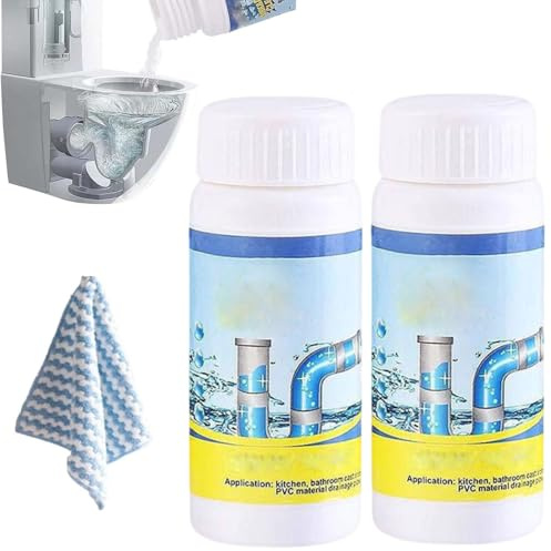 Drainelix Abflussreiniger, Drain Lix Abflussreiniger Schaum Extra Stark, Drainelix Sink Drain Cleaner, Hochwirksamer Rohrreiniger Mit Aktivschaum für Waschbecken, Toiletten (2PC)