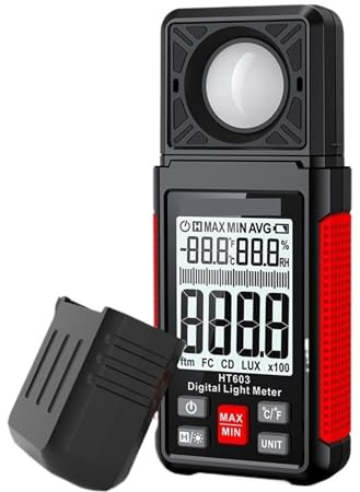 Misuratore Di Luce HT603 Illuminamento Digitale Da 200000 Lux Con Umidità E Temperatura Ambientale Luxmetro Misurazione Ad Alta Precisione
