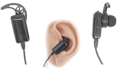 KOKKIA i10sTwin (Schwarz) Mini Bluetooth Stereo Headset, inklusive sicher sitzenden Ohrpolster und Ohrbügel.