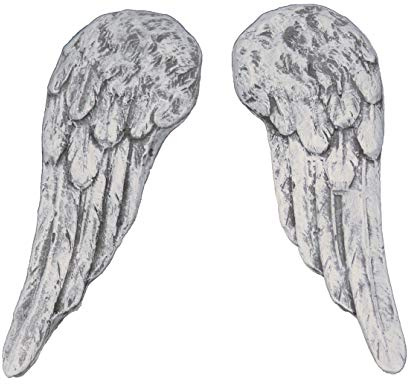 stoneandstyle Grabschmuck kleine Engel Flügel aus massiven Steinguss, Frost- und wetterfest bis -30°C