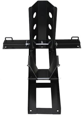 Bloque Roue Moto en Acier – Étrier Réglable 14 à 21 Pouces – Support Avant Moto Universel pour Garage Remorque Transport – Stand Moto pour Maintien Vertical Sécurisé