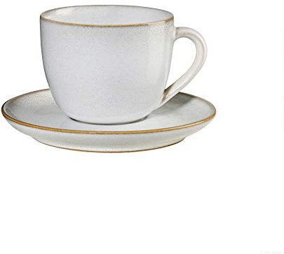ASA Saisons 27130107 - Tazza da cappuccino con piattino in gres color nude, 0,23 l, dimensioni: 9 x 9 x 7,5 cm