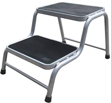 GJSN Sgabello con Gradino a Doppio Uso per la Casa da Esterno, Sgabello con Scala in Ferro a 2 Gradini, Sgabello con Gradino in Metallo, Sgabello Ascendente Sgabello per Scarpe con Rastrelliera per F