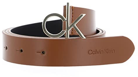 Calvin Klein Re-Lock Logo Belt 30MM W110 Cognac