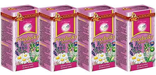 Bronchial Herbal Tea | Upper and Lower Respiratory System | Lungs | Pure Natural Herbal Tea Grown in Europe (4 Packs, 80 Tea Bags 160g)