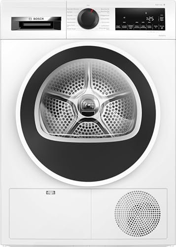 Bosch WQG2450R10 Serie 6 Wärmepumpentrockner, 9 kg, Sensitive-Drying-System textilschonende Trommelstruktur, Auto Dry optimale Trocknung, Selbstreinigender Kondensator, Quick-40'-Trocknen