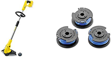 Kärcher 18V Battery-Powered Grass Trimmer LTR 18-30 Battery Set, Incl. 18V Battery and Fast Charger & 2.444-016.0 Grass Trimmer Spool (3 Pack) - LTR Accessory, Black