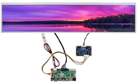 FanyiTek Schermo LCD IPS da 24 1920 x 360 DV240FBM-NB0 a 30 pin con barra allungata e scheda controller USB SD Audio LVDs, per monitor fai da te gaming/display da supermercato