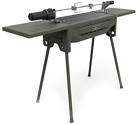 MNSSRN Home Charcoal Grill, mit Grill im Freien tragbarer Grill, Camping BBQ Travel Folding Grill Vollwerkzeugset