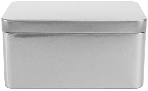 HEMOTON Blechbox Aufbewahrung Mit Deckel Rechteckige Teedose Für Teeblätter Bonbonorganisator Für Süßigkeiten Kleine Home Storage Box Für Lippenbalsam Kosmetika Und Mini-Kerzen