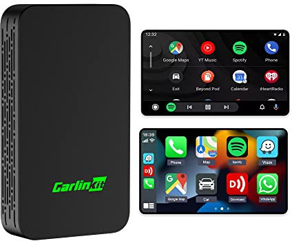 Carlinkit 5.0 2air CarPlay Wireless und Android Auto Wireless Adapter,für Autos mit CarPlay und Android Auto-Funktion(Herstellungsjahr:2017 bis 2025) Unterstützt Sprachassistent,Navigation,Musik