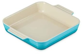 Le Creuset Heritage Square Dish, Steingut, 23 cm, 1,8 Liter, Karibik, 71113231700001