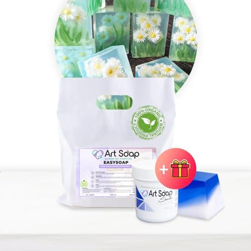 Resin Pro ArtSoap MilkySoap – Basis für handwerklich hergestellte Seifen mit Ziegenmilch 1 kg mit Farbstoff als Geschenk Ocean, Basen für die einfache, sichere und vielseitige, Seifenbasis