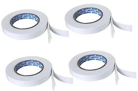 DIYEAH 4pièces Ruban Adhésif Double Face Haute Viscosité Pour Garnitures Automobiles Blanc