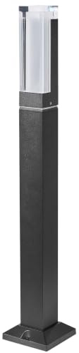 Garten LED Pollerleuchte Aluminium schwarz Außenlampe Wegeleuchte 60 cm Awuna