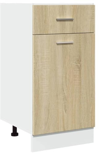 vidaXL Schubunterschrank Lyon Sonoma-Eiche 40x46x81,5 cm Holzwerkstoff, Küchenschrank, Gastronomieschrank, Gastro Möbel, Küchenmöbel, Aufbewahrungsschrank