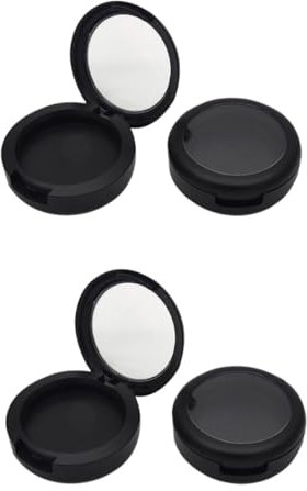 Beatifufu 4 Stück Cremeflaschen Reiseflaschen Für Kosmetika Lotionsbehälter Make-up-behälter Nachfüllbare Cremebehälter Reiseflaschen Für Cremes Runder Make-up-Organizer Kosmetikkoffer Black