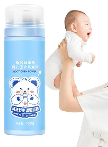Talkumpuder für Baby, 100 g Körperstaubpulver, Anti-Juckreiz Talkumpuder Körperpflege, Talkfrree Pulver, Beruhigt Juckreiz Staubpuder, Natürliches Pflanzenkörperpulver für sanfte Kleinkind-Hautpflege