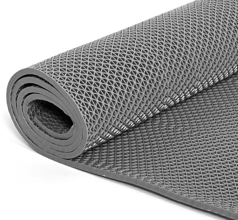 bimiti Drainage Bodenmatte 90x200cm PVC Duschmatte 6mm Dicke rutschfest | Kommerzielle Matte, Antirutschmatte Mesh Hohlmatte für Nassbereich Küche Schwimmbad Waschraum Restaurant, Grau