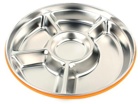 Cabilock Behälter 5 Abschnitte Edelstahl Lunchbox Mahlzeit Vorbereitung Behälter Für Familie Camping