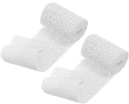DOITOOL 2 Rollos de Tela de Yeso para Modelado, Vendaje Ligero y Versátil de Escayola para Manualidades y Moldes Corporales, Adecuado para Proyectos Artísticos
