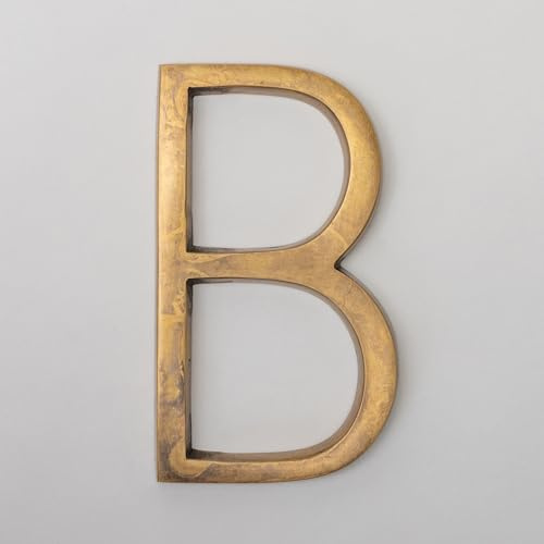 Heritage Brass Floatinig House Number | 5 inch Modern Door Sign Numbers Signs Plaques | Street Home Address Numerals
