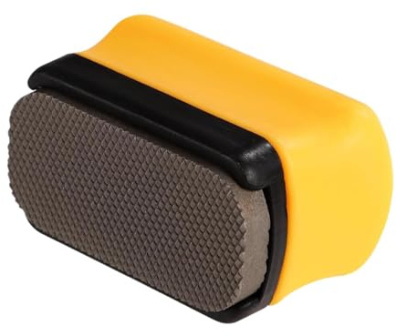1 Stück doppelseitiges Entgratungswerkzeug, Mini-Lackentferner für Autolackierungen, ergonomischer Gummigriff, grobes und feines Feilen, gelb