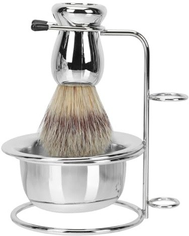 OATIPHO 1 Satz Herren Bartpflege Set mit Rasierpinsel Rasierbowl und Ständer Hochwertiges Bartpflege Set für Barttypen Langlebig und Praktisch für Tägliche
