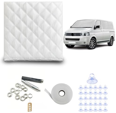 Thermal Mat DIY Kit for Car - 3.5 x 1.47 m, Thermal Mat Do-it-Yourself Kit for Car, Camper Thermal Mats DIY, Self-Buildable Universal Window Cover, Heat Insulation, Light Protection and Privacy