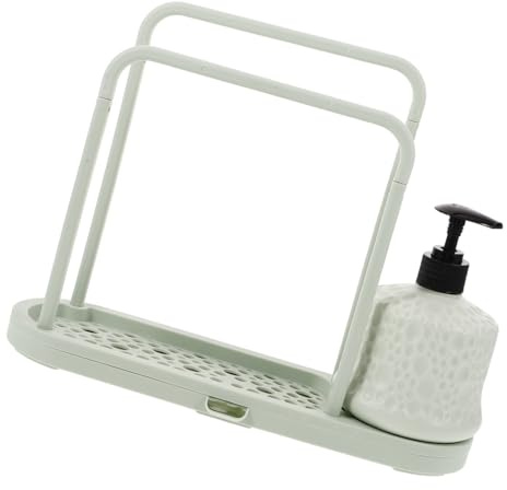 SHINEOFI Drainage Storage Rack for Kitchen Sink Tidy Dish Cloth Holder and Plastic Sponge Holder Sponge Draining Rack Sink Scenario