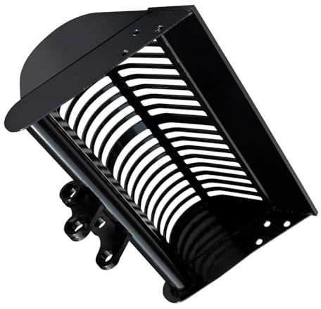 Xiuganpo Efficiente Benna Vaglio per Mini Escavatore per la Filtrazione Dell'arenaria del Terreno, Ampia compatibilità per Mini Escavatori, Struttura in Acciaio Al Manganese, Dimensioni 600 Mm