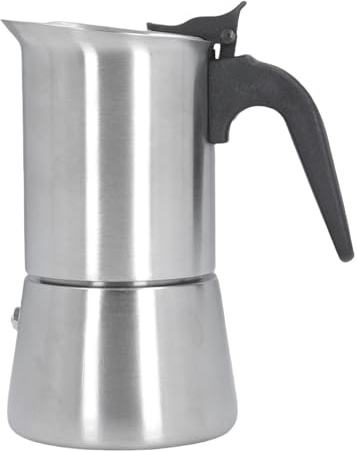 TOPINCN Cafetière en Acier Inoxydable 304, Cafetière Express, Percolateur, Machine à café Moka Classique Italienne pour le Brassage de Cafés Italiens et Cubains (200ML)