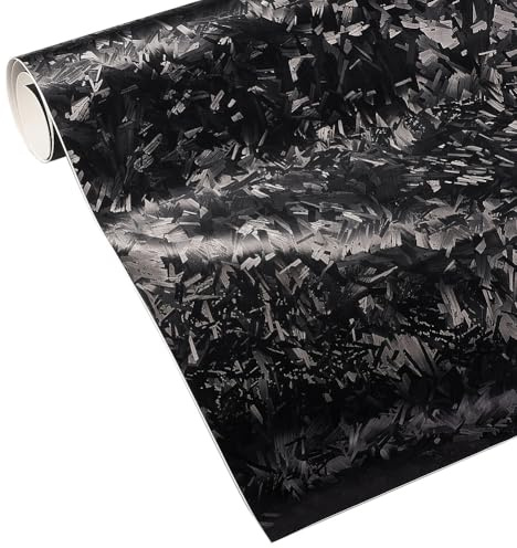 Alvorox - Forged Carbon Autofolie, Matt Schwarz Carbonfolie Geschmiedete Kohlefaser Vinylfolie, Car Wrapping Folie Aufkleber for Auto Styling (30x152cm)