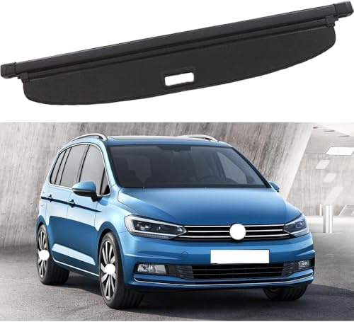 MadongJ Laderaumabdeckung Kofferraum Passend für VW TOURAN 2016-2020, Einziehbarer Vorhang Kofferraumabdeckung Frachtabdeckungen Aufbewahrung