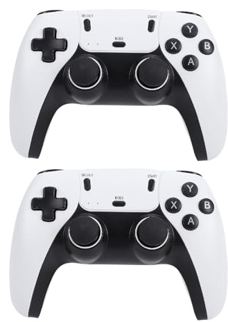 Plyisty Console per Videogiochi Doppi Controller Wireless, Console per Giochi retrò con Uscita 4K per Visualizzazione di Progetti TV, Vasta Libreria di Giochi per Tutte le età (128G)