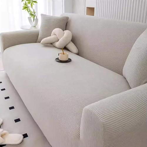JIcloun Stretch Sofa Überzug,Dehnbarer Sofaüberzug aus Cordstoff, Elastische Sofahusse für Wohnzimmer Protector, Universal Sofa Cover Moderne, Sofaschoner Hund Katze Für Wohnzimmer