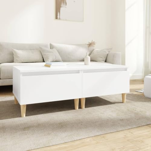 Sophrelle Mesas auxiliares 2 uds Madera contrachapada Blanco 50x46x35 cm Blanco,819501