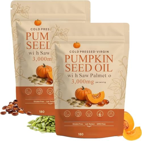 Con olio di semi di zucca Saw Palmetto, per donne e uomini, 180,2pcs