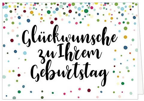 XXL Geburtstagskarte (A4) | zu Ihrem Geburtstag (förmlich) | mit Umschlag | Glückwunsch zum Geburtstag | edle und hochwertige Klappkarte | Grußkarte | Maxikarte extra groß