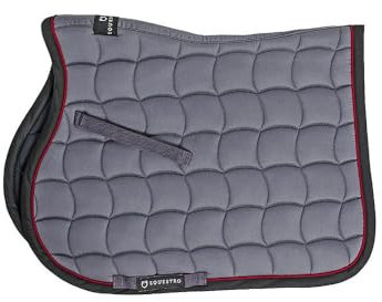 EQUESTRO Satteldecke Red Trio Collection (Full, Grau/Rot)