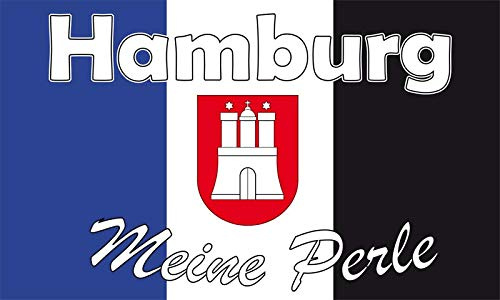 U24 Fahne Flagge Hamburg meine Perle Wappen 90 x 150 cm