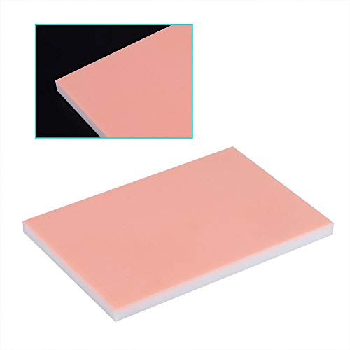 Blocco per Intaglio Timbri, Rettangolare in Gomma, Rosa e Bianco, per DIY, Scrapbooking, Cartoline, Biglietti d'Invito