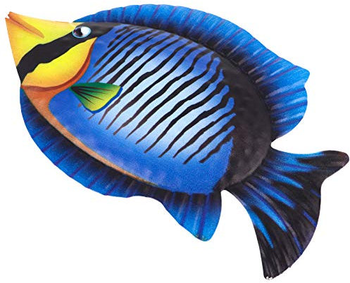 Cabilock Fische Metall Fisch Wandkunst Inspirierende Wandskulptur Garten Tropische Küste Nautischen Meer Wanddekoration für Pool Hof Balkon Veranda Indoor Outdoor Home Wandbilder Meer Deko
